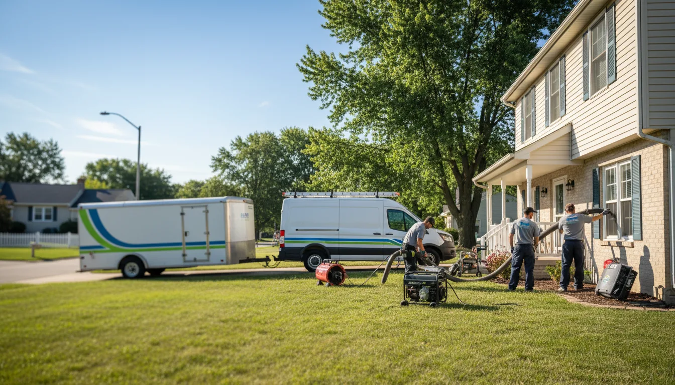 Flooded Basement Restoration And Cleanup With Repair in Chesterton, IN near me